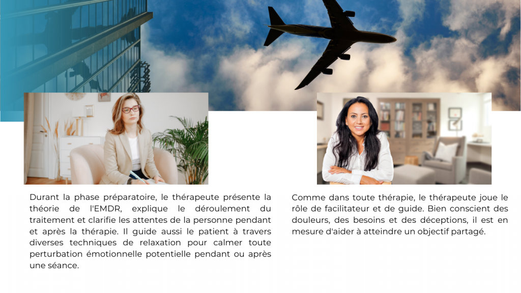 Durant la phase préparatoire le thérapeute explique le déroulement du traitement.