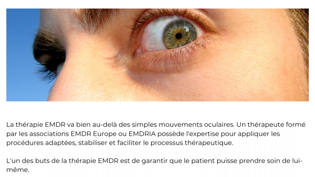 la thérapie EMDR va bien au delà des simples mouvements oculaires